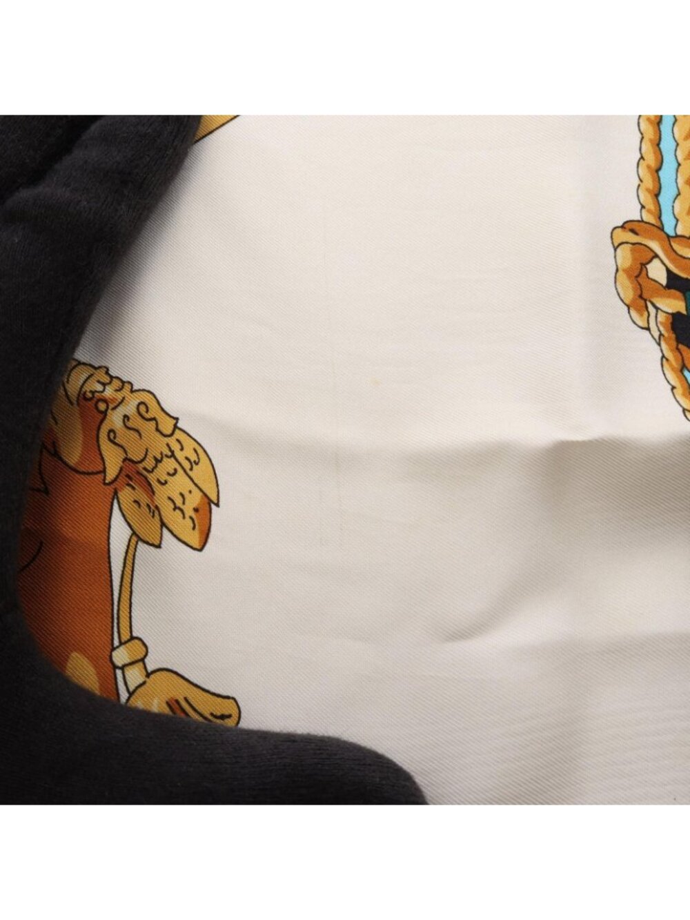 Hermes Scarf Carre 90 Hommage Charles Garnier White Navy Gault Silk - Picture 5 of 12
